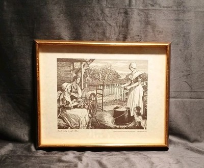 1968 Illustration Art Print ''Candle Making In Early Illinois'' Jack Kraft 12x15''