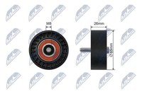 NTY Spannrolle, Keilrippenriemen RNK-ME-047 FüR MERCEDES-BENZ