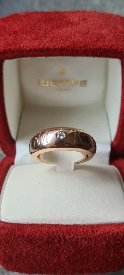 WEMPE BY KIM Sensual Ring kleiner Brillant 750 Rosegold 18 K massiv Größe 57-58 - Bild 4 von 4
