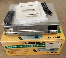 LOREX SG7960 960 Hour Time Lapse VCR - Remote -Book- Box - PARTS/AS IS - READ