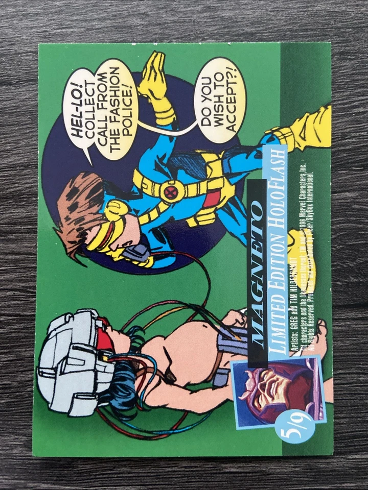 1996 Fleer Ultra X-MEN limited Edition Holo Flash #5 Magneto - Image 2 of 2