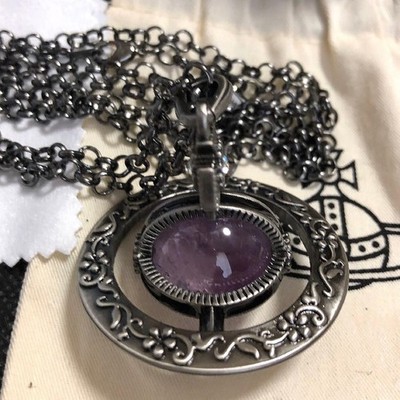 Vivienne Westwood Necklace Ornamental Small Orb Amethyst Purple