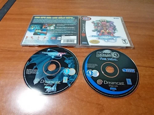 CIB Phantasy Star Online (Sega Dreamcast, 2001) + Sonic Adventure 2 Demo TESTED
