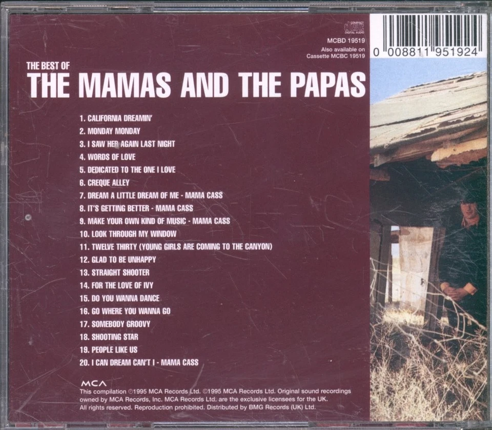 Mamas & the Papas Best of the Mamas and the Papas CD UK MCA 1995 CD. Made In Uk - Bild 2 von 2