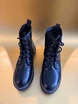 MIA Girls Black Side Zip Ankle Boots Side 3M LGK201