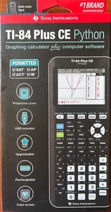 Python BLACK Instruments du Texas TI-84 Plus CE Calculateur graphique NEW Sceau FREE S-H