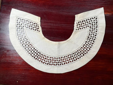 Antique Lace - SMALL COTTON COLLAR AND EMBROIDERY - 19th century