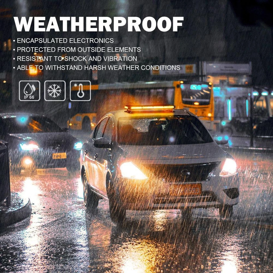 Xprite Pursuit Series 26" 56-LED Amber/White Magnet Mount Light Bar - Imagem 3 de 4