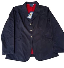 Ovation Rio Show Coat Women’s 14R English Hunt Coat Navy NWT Washable Equestrian