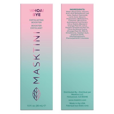 MASKINTINI Whoa Bye Exfoliating Booster Face Serum 10 fl oz 30 ml
