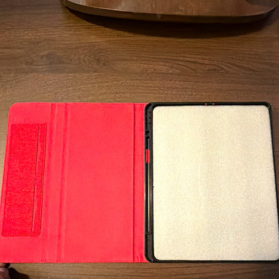 Red Folding Folio Stand Case Cover, Synthetic Leather for Apple iPad Pro 11