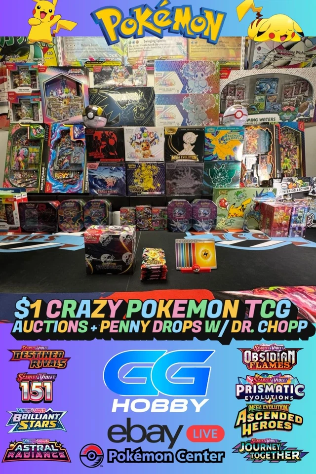 $1 POKEMON TCG SEALED AUCTIONS W/ DR.CHOPEMALL