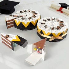 Creative Triangle Detachable Cake Gift Box Graduation Class Reunion Favor Boxes