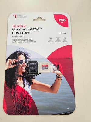 SanDisk 256GB Ultra microSDXC UHS-I Card W/ SD Adapter NEW