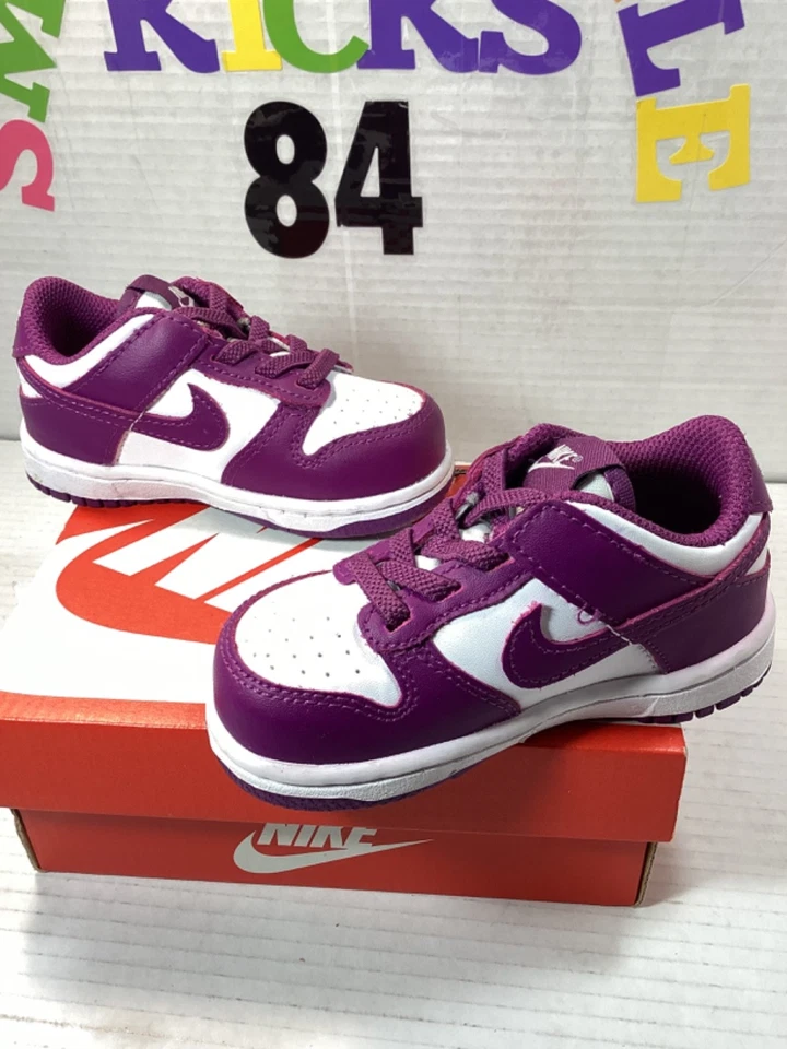 Nike Dunk Low White Viotech Toddler Size 6c - Image 4 of 4