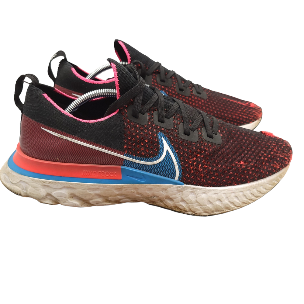 Nike React Infinity Run FK Men’s Size 12.5 Running Shoes in Black Red Blue CD4371 005