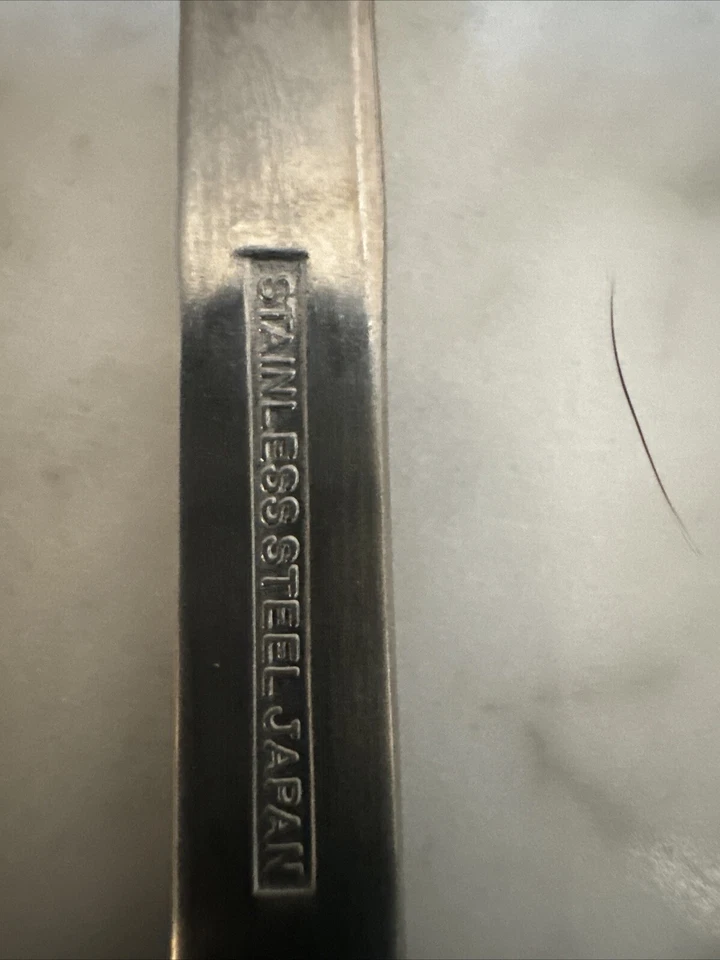 Stanley Roberts cucharadita cuchara de frutas años 60 cubiertos de acero inoxidable Japón MCM floral Foto 4 de 4