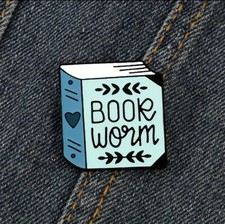 Book Worm Enamel Pin