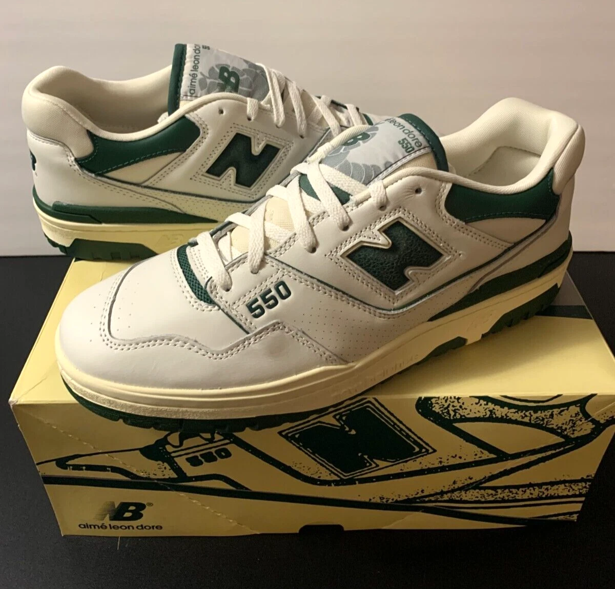 New Balance 550 Aime Leon Dore White Green