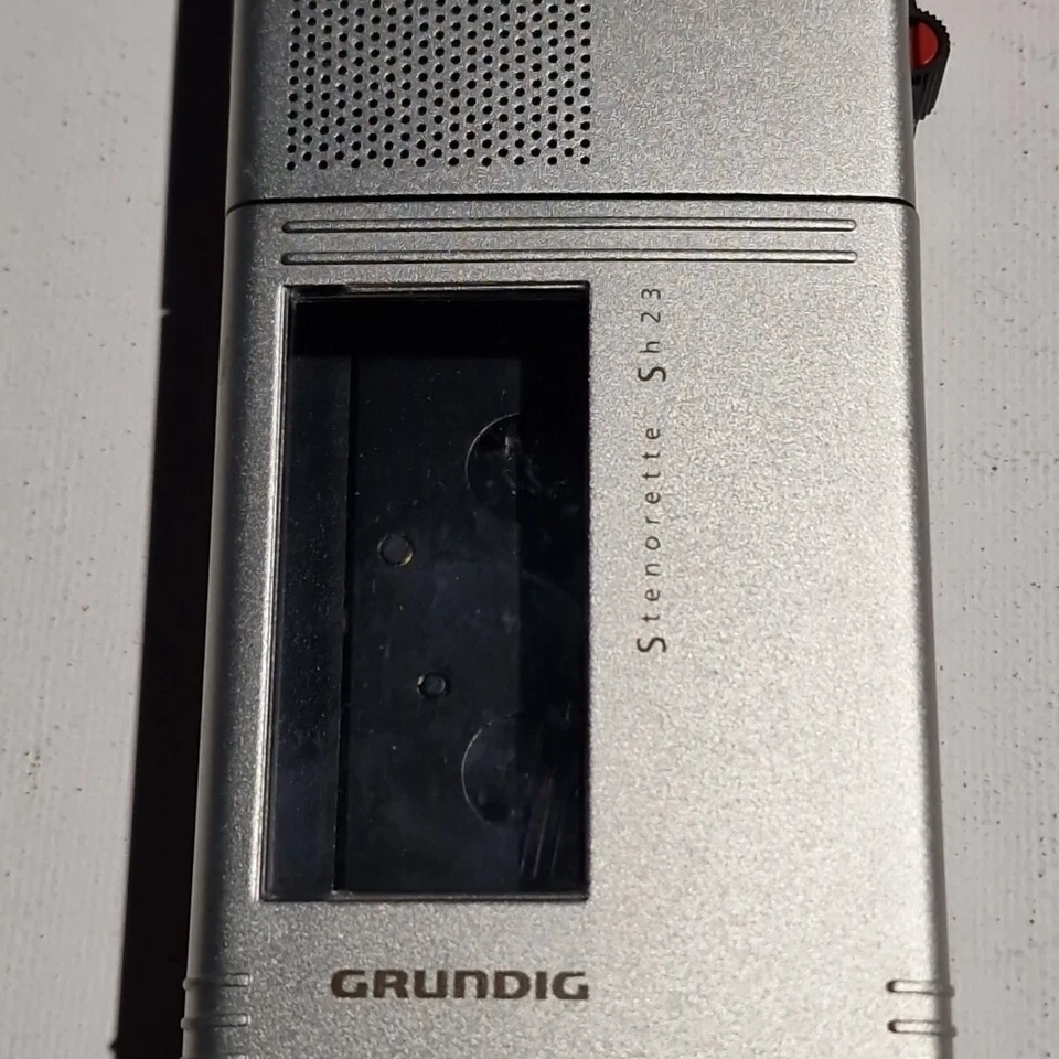 Grundig Stenorette Dictation Device Sh23 Micro Cassette For Parts or Repair - Bild 3 von 4