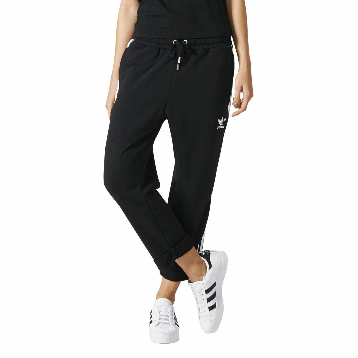  adidas Originals Women's Super Women Track Pants, Black/White,  XS : Clothing, Shoes & Jewelry