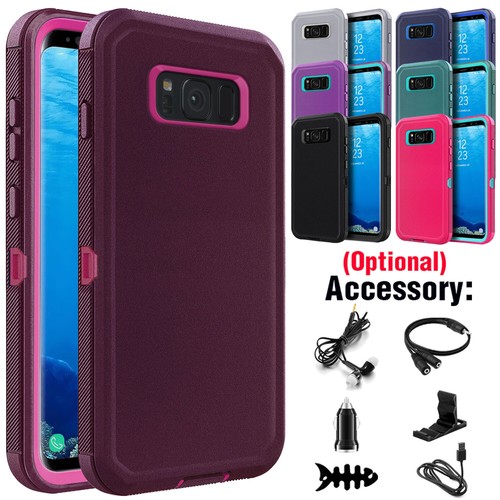 For Samsung Galaxy S8/S8 Plus/S8+ Case Heavy Duty Rubber Cover W/ Accessories