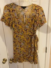 Sanctuary Floral Mini Faux Wrap Dress    NEW Women’s Size 0 RAYON