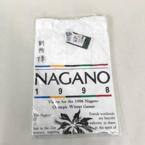 NEW Vintage Nagano 1998 Olympic Winter Games Crew Neck T-Shirt Men's Large / 42"