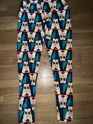 LuLaRoe Tall & Curvy TC Leggings Rare HTF Earless Bunny Rabbits Trees GUC - 第 5/8 張圖片