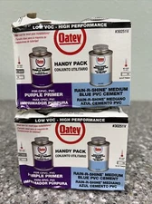 ((2)) Part 30251,Oatey Company,Handy Pack Solvent Cement Weld Kit and 4OZ Rain R