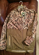 Yukon Gear Men's Camouflage Fleece Midlayer Jacket, Mossy Oak Grass Blades LARGE