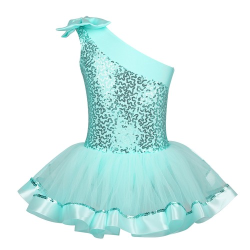 Girls Ballet Dress Lyrical Leotard Gymnastic Sequin Irregular Tutu Skirt Costume - Foto 48 di 62