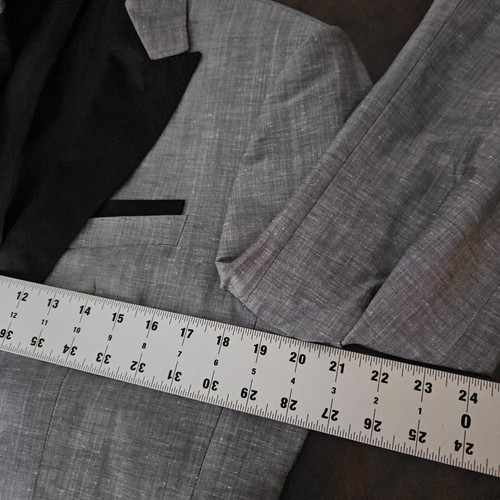 Hugo Boss Colombo AG Linen Blend Tuxedo Dinner Jacket 40R Coat 35x33 Trousers - Picture 8 of 23