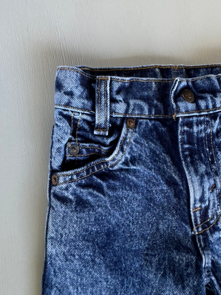 Vintage Little Levis Acid Washed Denim Jeans Youth Kids Size