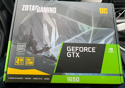 Zotac Gaming GeForce GTX 1650 OC 4GB GDDR6 Grafikkarte Nvidia Neu OVP