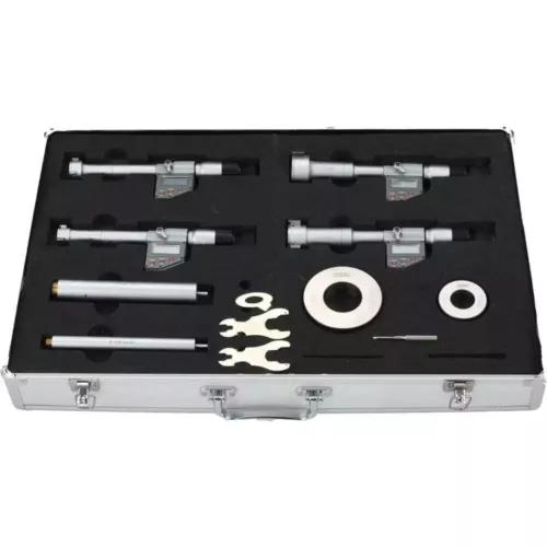 SPI 17-628-9 Electronic 3 Point Hole-Mike Inside Micrometer Set, IP65, 0.8" - 2"