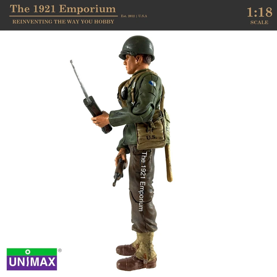 Figura Soldado Radioman 1:18 Unimax Toys Fuerzas del Valor Bravo Equipo Segunda Guerra Mundial Ejército de Estados Unidos Foto 2 de 3