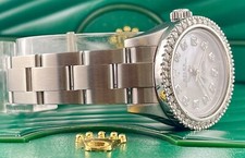 Rolex Oyster Perpetual Ladies 26mm White Pearl 1.75ct Genuine Diamonds 176200 2