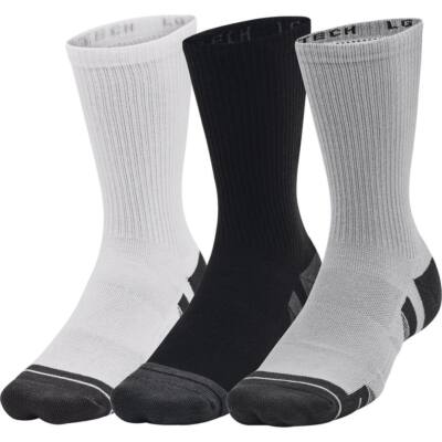 Under Armour Unisex Performance Tech (3 Pack) Crew Socks Gym - Grey