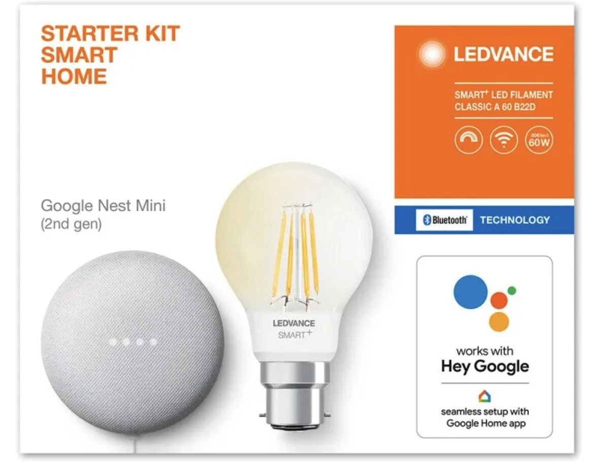 Google home mini sales smart light bundle