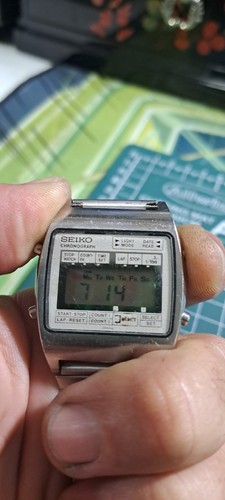 IPER RARE Vintage (1979) Seiko M929-4000 Chronograph LCD Uhr Japan A *funktioniert* - Bild 14 von 16