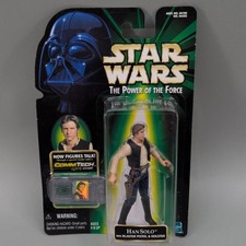 Hasbro Star Wars POTF Han Solo 3.75in Action Figure CommTech Chip 1999 Carded