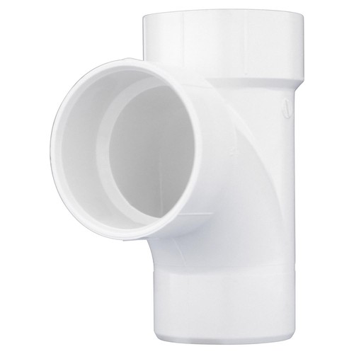 Charlotte Pipe PVC 00403 0600 Schedule 40 PVC DWV Sanitary Street Tee 1-1/2 in.