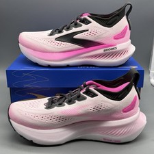 Brooks Glycerin 23 Women  s 6.5 B Running Shoes Athletic Walking White Cyber Pink