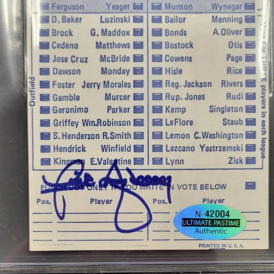 Rick Monday signed 1978 ASG All Star Game Ballot autograph Dodgers ~ BAS Beckett - Image 2 of 4