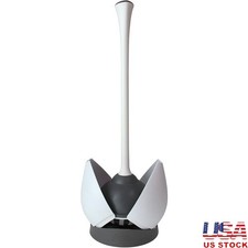 Toilet Plunger W/ Holder  Caddy Bathroom Organizer Heavy Duty Unclogger New