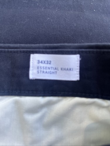 GAP Men's Essential Khakis Straight Leg Stretch Fabric Flat Front Blue 34x32 - Picture 7 of 7
