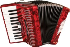 Hohner Hohnica 1304 48 Bass Piano Accordion - Pearl Red