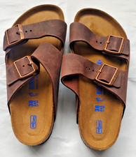 Birkenstock Arizona soft footbed unisex leather Sandal Brown EU 38 M5 L7 