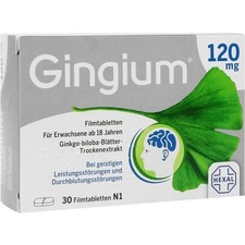 GINGIUM 120 mg Filmtabletten 30 St. PZN 14171165